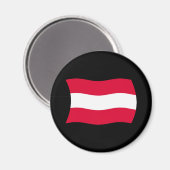 Austria Flag Magnet (Vorderseite/Rückseite)
