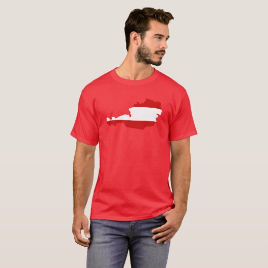 Austria Flag Map T - Shirts (Vorne ganz)