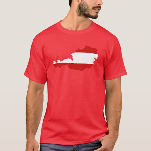Austria Flag Map T - Shirts (Vorderseite)