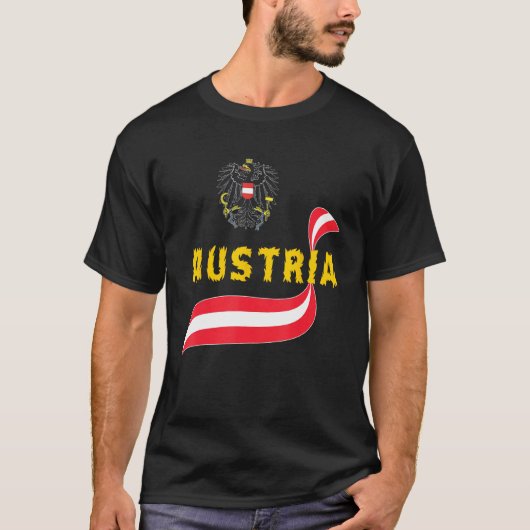 Austria,Flag of Austria,Austria Flag._1 T-Shirt (Vorderseite)
