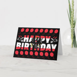 Austria Flag Patriotic Birthday Karte