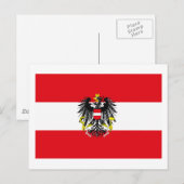 Austria Flag Postcard Postkarte (Vorne/Hinten)