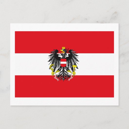 Austria Flag Postcard Postkarte (Vorderseite)