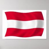 Austria Flag Poster Print (Vorne)