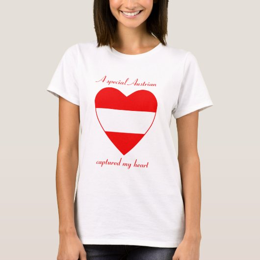 Austria Flag Sweetheart T - Shirt (Vorderseite)
