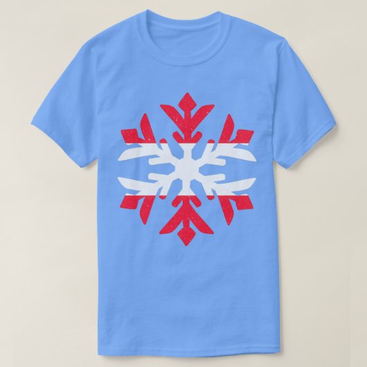 Austria Flag Winter Snowflake Design T-Shirt (Design vorne)