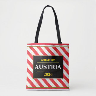 Austria Football Fan Flag Colors Stripe Pattern Tasche