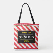 Austria Football Fan Flag Colors Stripe Pattern Tasche (Rückseite)