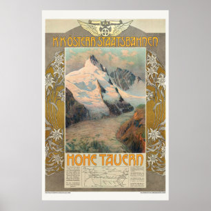 Austria Hohe Tauern Vintage Travel Poster 1910