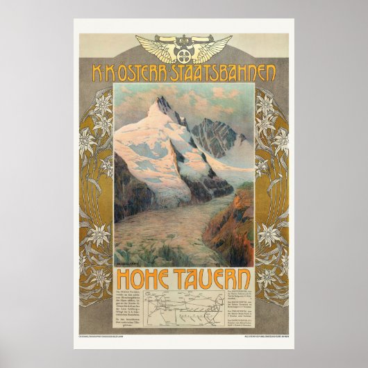 Austria Hohe Tauern Vintage Travel Poster 1910 (Vorne)