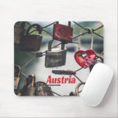 Austria Liebe Locks Bridge Salzburg Mousepad (Mit Mouse)