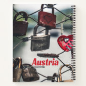 Austria Liebe Locks Bridge Salzburg Notizblock (Rückseite)