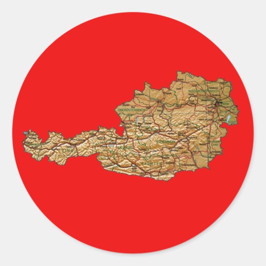 Austria Map Sticker (Vorderseite)