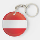 Austria Round Icon Flag Schlüsselanhänger (Rückseite)