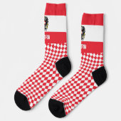 Austria Socks, Austrian flagge fashion / sports Socken (Linkes Detail)