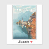 Austria Travel Art Vintag Aufkleber (Blatt)