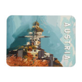 Austria Travel Art Vintag Magnet (Horizontal)
