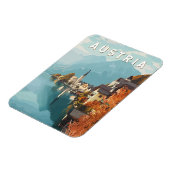 Austria Travel Art Vintag Magnet (Linke Seite)