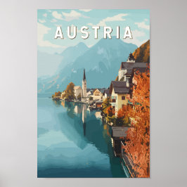 Austria Travel Art Vintag Poster