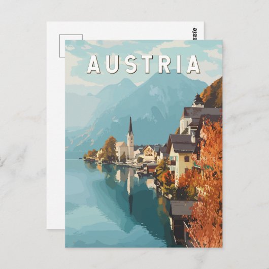Austria Travel Art Vintag Postkarte (Vorne/Hinten)