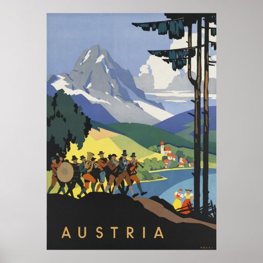 Austria Vintage Travel Poster (Vorne)