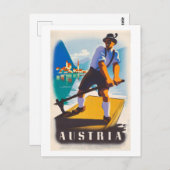 Austria Vintage Travel Poster 1935 Postkarte (Vorne/Hinten)