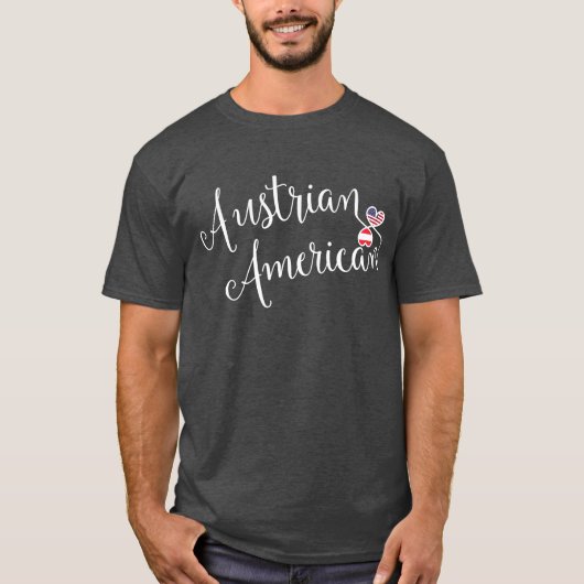 Austrian American Entwinted Hearts Tshirt (Vorderseite)