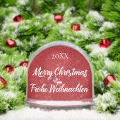 Austrian American Merry Christmas Schneekugeln (Weihnachten)