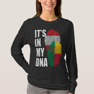 Austrian And Beninese Mix DNA Flag Heritage T-Shirt