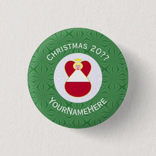 Austrian Angel Christmas Flag Personalisiert Button (Vorderseite)