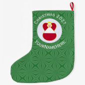 Austrian Angel Christmas Flag Personalisiert Großer Weihnachtsstrumpf (Rückseite)