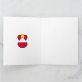 Austrian Angel Christmas Flag Personalisiert Karte (Innenseite)