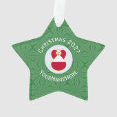 Austrian Angel Christmas Flag Personalisiert Ornament (Rückseite)