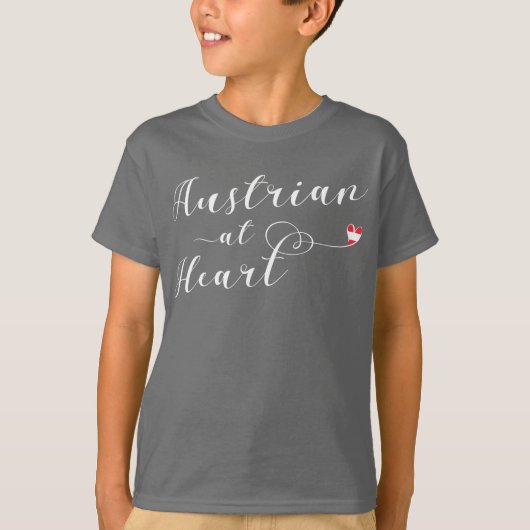 Austrian At Heart, I Liebe Österreich T-Shirt (Vorderseite)