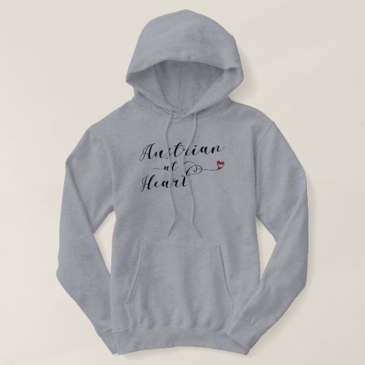 Austrian At Heart, Österreich Hoodie (Design vorne)