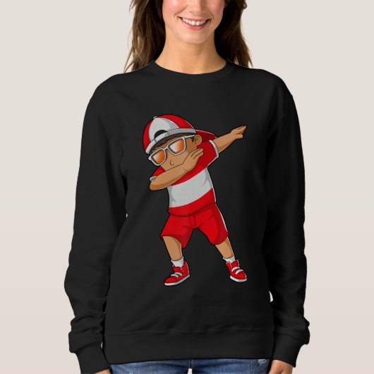 Austrian Boy Dabbing Dance Austria Roots Heritage Sweatshirt (Vorderseite)