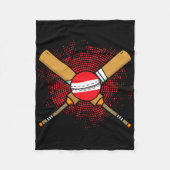 Austrian Cricket Racket And Ll Flag Of Austria  Fleecedecke (Vorderseite)