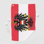Austrian Flag & Austria Golf / sport Golf Wien Golfhandtuch (Insitu)