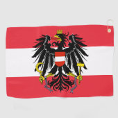 Austrian Flag & Austria Golf / sport Golf Wien Golfhandtuch (Horizontal)