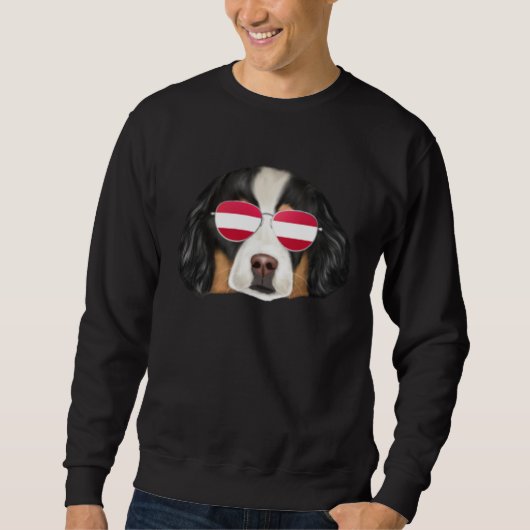 Austrian Flag Bernese Mountain Dog Dog Austria Poc Sweatshirt (Vorderseite)