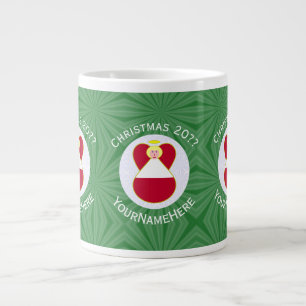 Austrian Flag Christmas Angel Personalisiert Jumbo-Tasse
