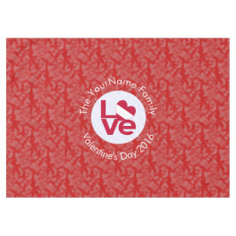 Austrian Flag Heart Red LIEBE Tischdecke