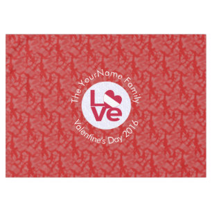 Austrian Flag Heart Red LIEBE Tischdecke