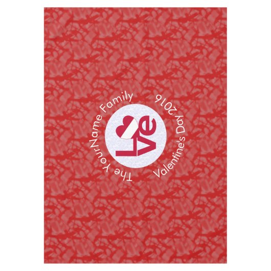 Austrian Flag Heart Red LIEBE Tischdecke (Vorderseite)