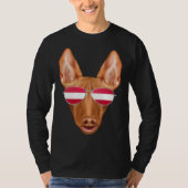 Austrian Flag Pharaoh Hound Dog Austria Pocket T-Shirt (Vorderseite)