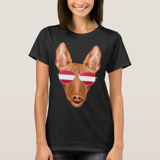 Austrian Flag Pharaoh Hound Dog Austria Pocket T-Shirt (Vorderseite)