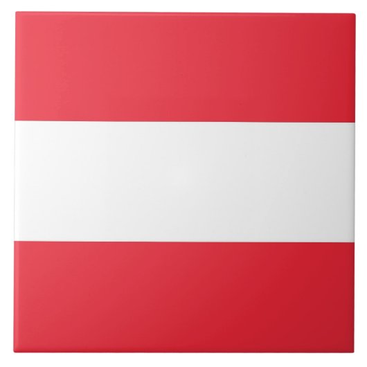 Austrian Flag Tile Fliese (Vorderseite)