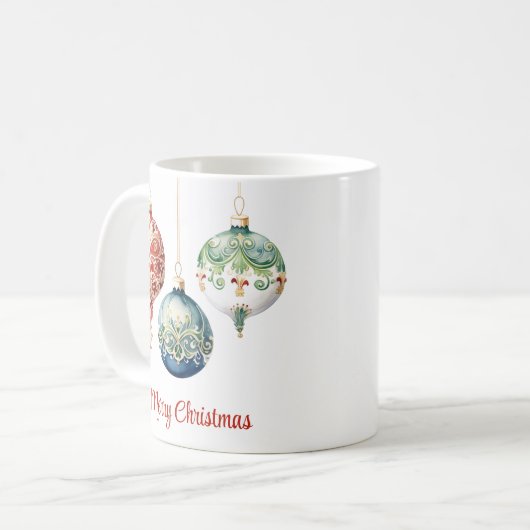 Austrian Joy | Frohe Weihnachten | Ornamente Kaffeetasse (Vorderseite Links)