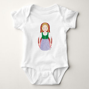Austrian Matryoshka Baby Bodysuit Strampler