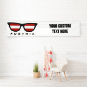 Austrian Shades benutzerdefinierte Text- und Farbb Banner (Insitu)